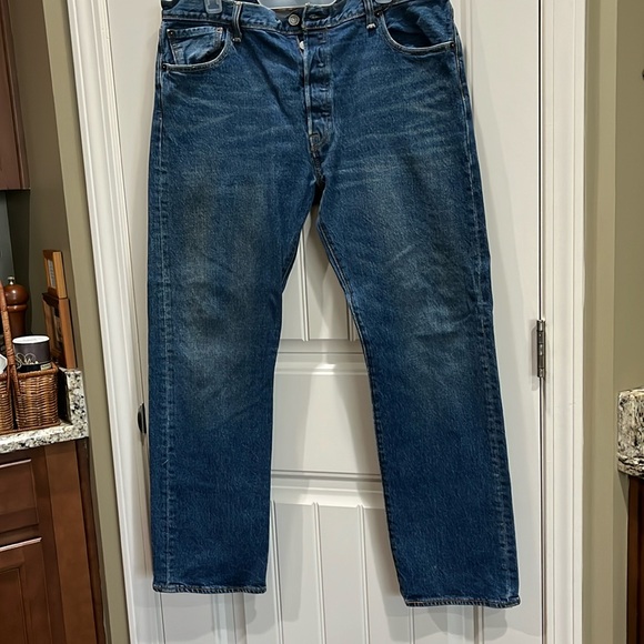 Levi’s 501 Medium Blue Denim Jeans Men’s W 36 L 30 - Picture 1 of 6